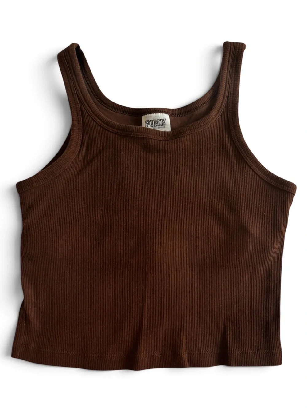 PINK Victoria's Secret Ribbed Tank Top - Brown
